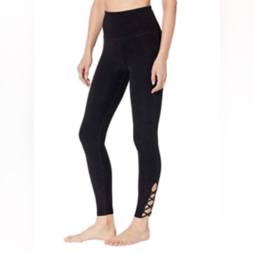 Beyond Yoga Women's Black High-Waisted Leggings, Size Large